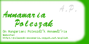 annamaria poleszak business card